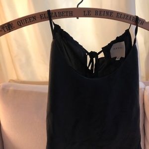 Mason Tops - Mason Black Crop Leather Tank Mason Tops - Mason Black Crop Leather Tank
